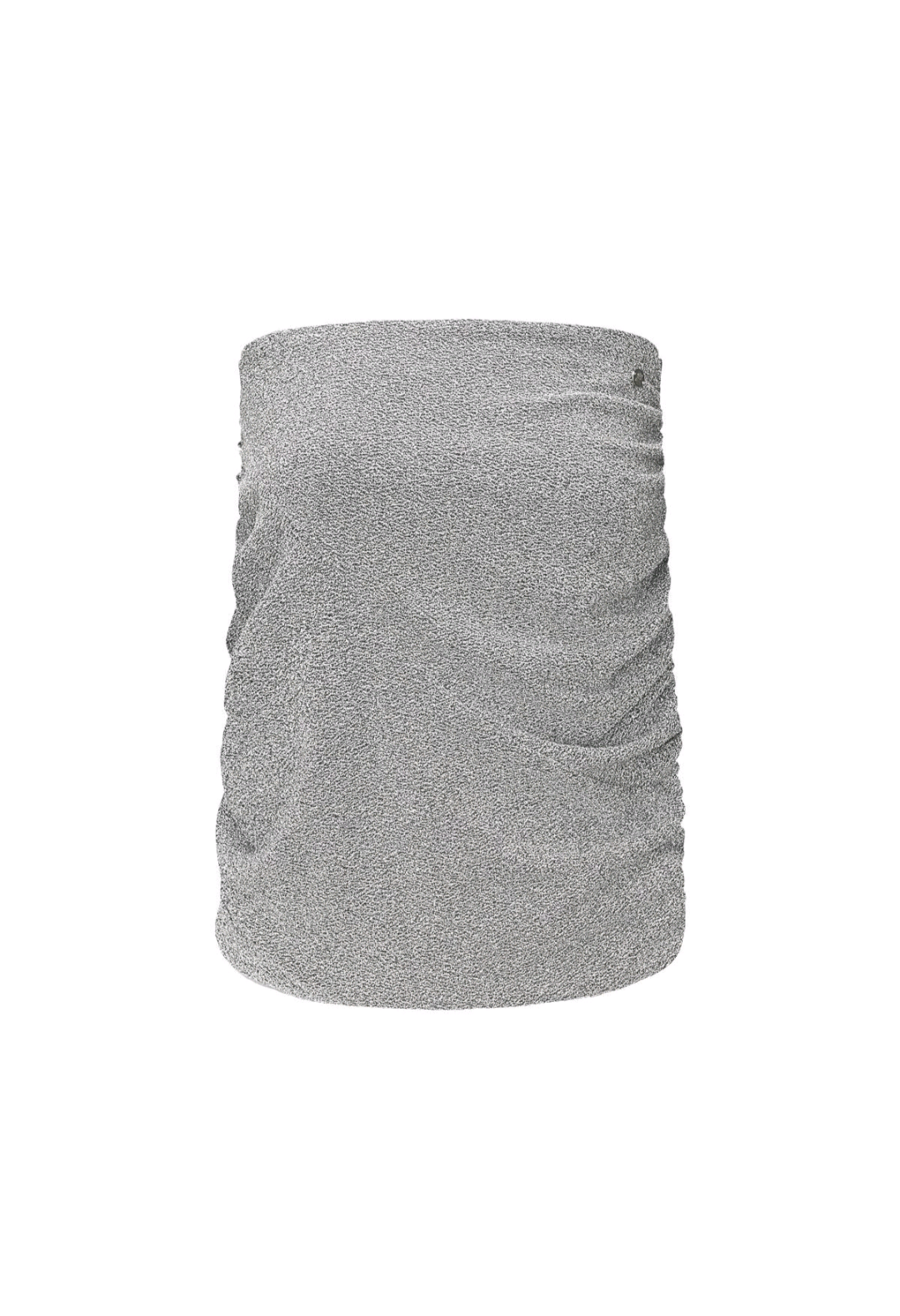 Dames glitter rok / mini rok met glitter draad - Zilver | Sparkle on Me collectie