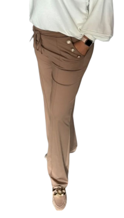 Dames travel jogger broek - Camel | Confident Neutrals collectie