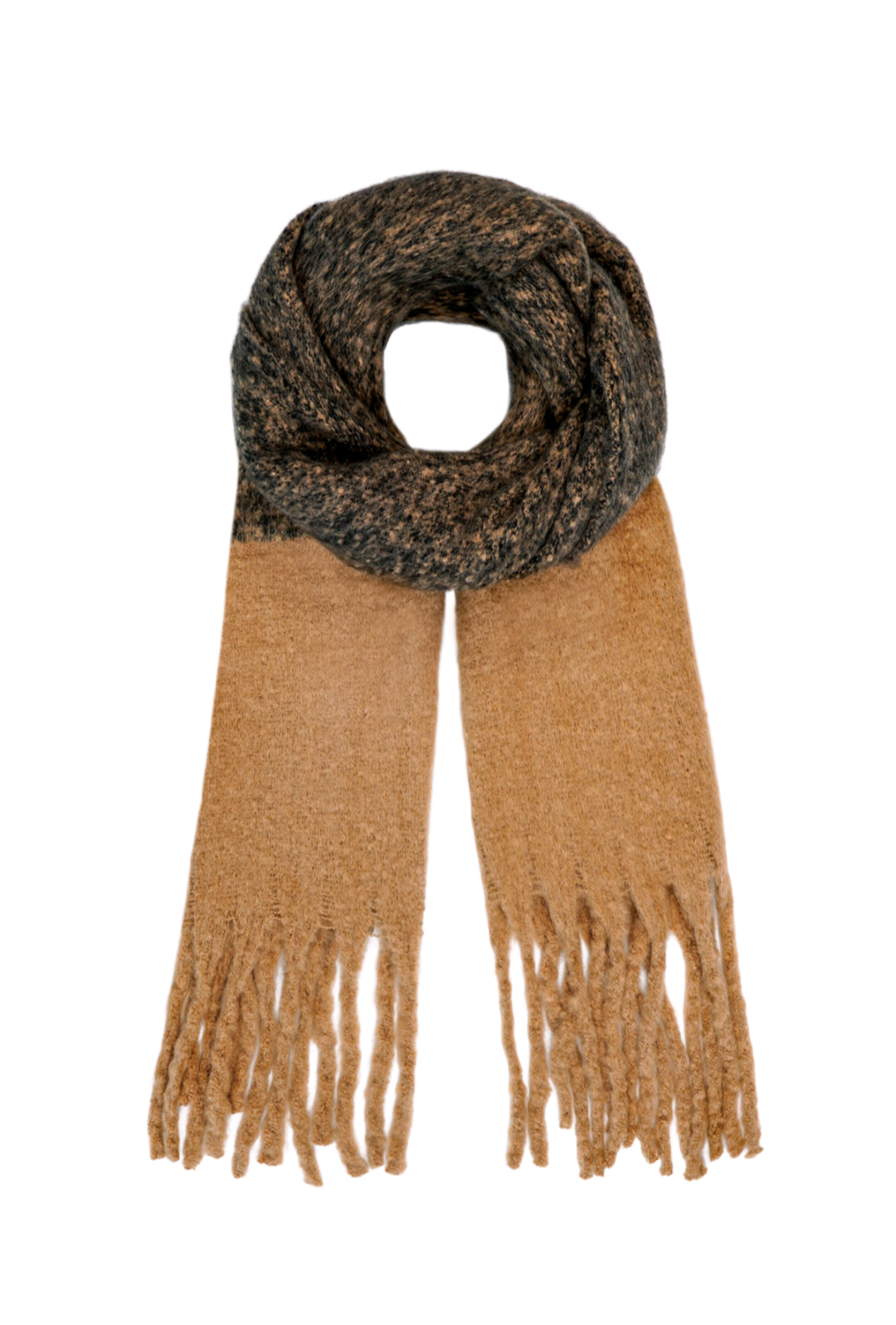 Winter sjaal dames/ Herfst sjaal dames - Zwart/Beige | Fall4me collectie
